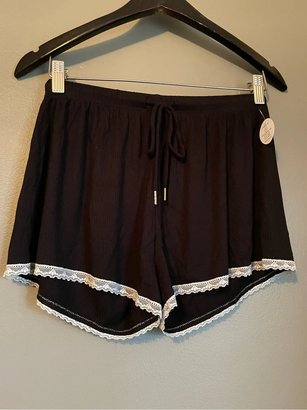 NWT Honeydew Sz Small Black Revival Rib Knit Top Shortie Pajama Lounge Set R $54